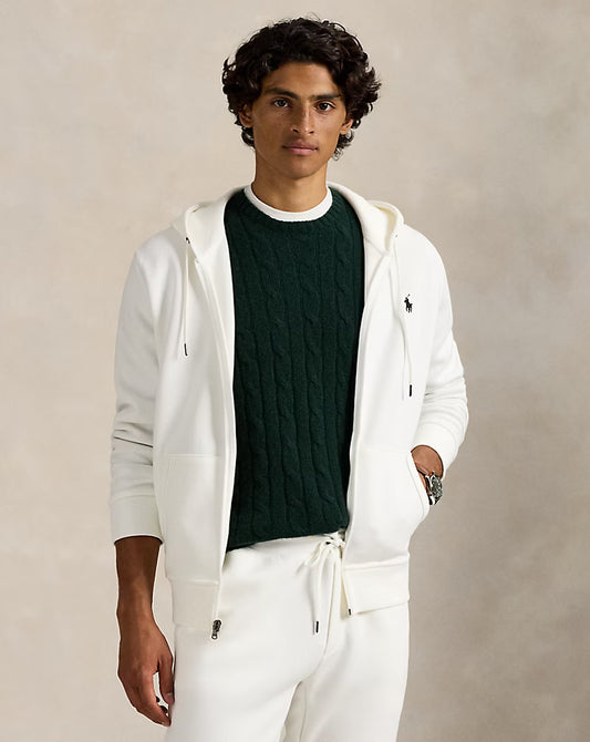 Sweat à capuche zippé en maille double Ralph Lauren