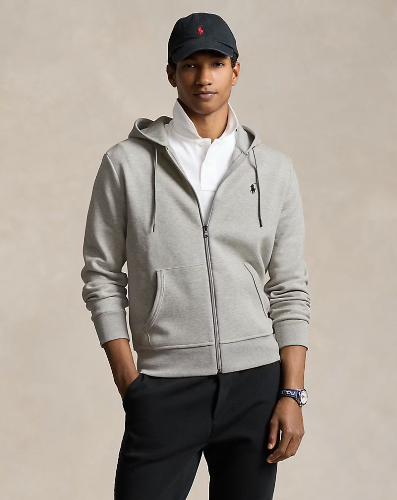 Sweat à capuche zippé en maille double Ralph Lauren