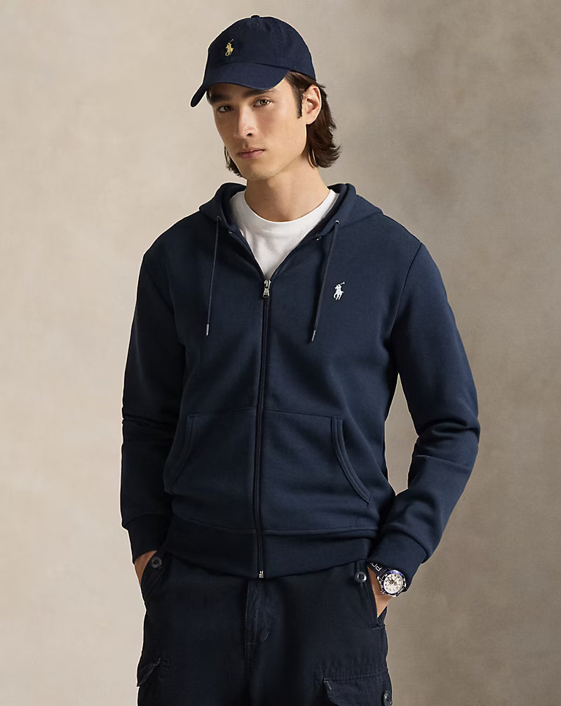 Sweat à capuche zippé en maille double Ralph Lauren